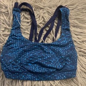 blue lululemon sports bra